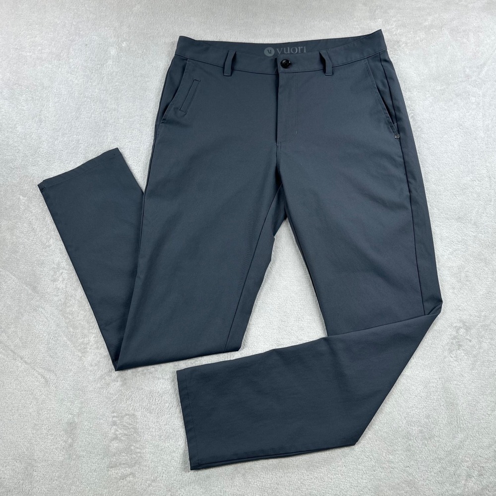 Vuori Cascade Tech Chino Pant Men 30 Charcoal Grey Performance V427 Stretch Slim
